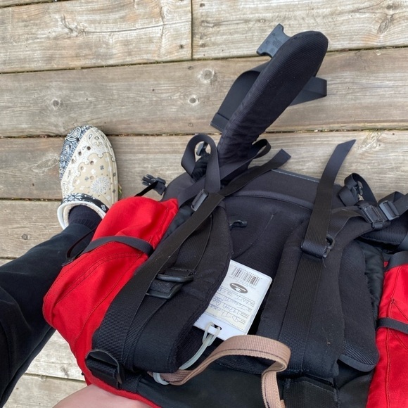 Vintage 90s The North face Tripper Hiking Backpack Red - Picture 9 of 16